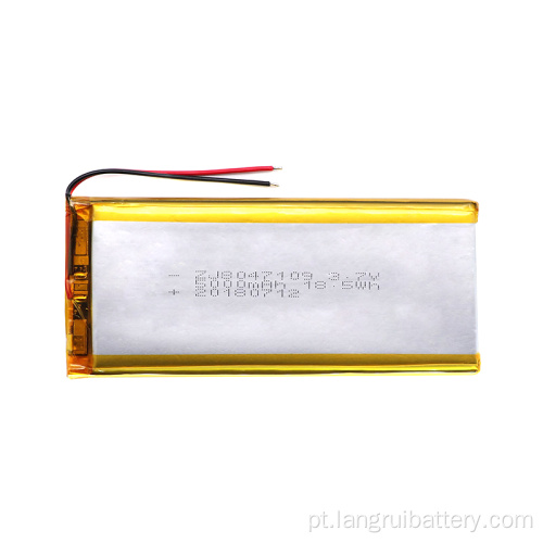 Bateria de polímero de lítio de 3,7V 5000mAh com TUV-UL1642